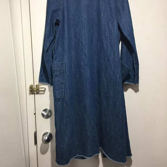 GAP LONG JEANS OPEN FRONT JACKETS SIZE M - Picture 8 of 9